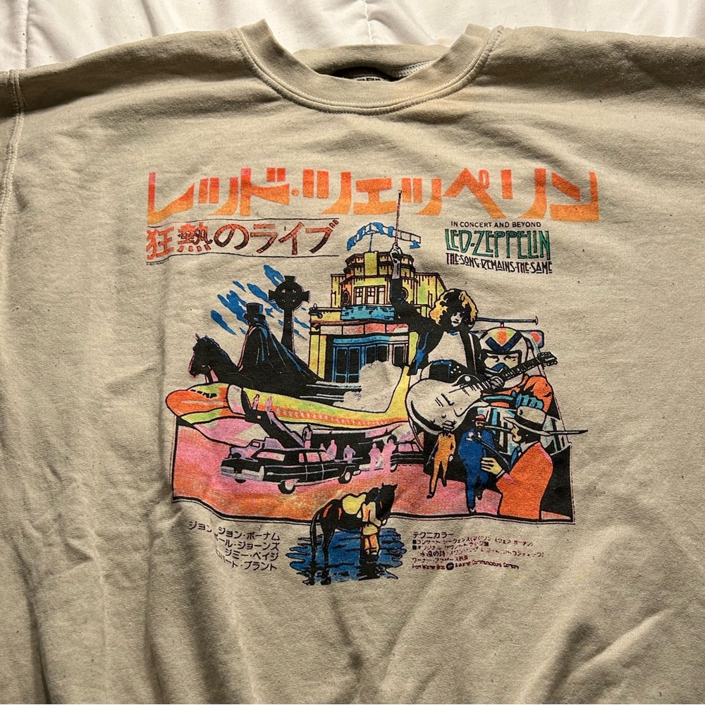Led Zeppelin Tour Beige Crewneck